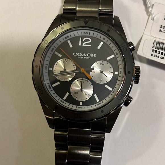 Coach Sullivan Sport Chronograph Watch With 45mm Gunmetal Face & Bracelet - Picture 1 of 6